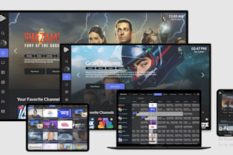 build iptv app, vod app, smart tv, samsung tv, ott platform with payment gateway