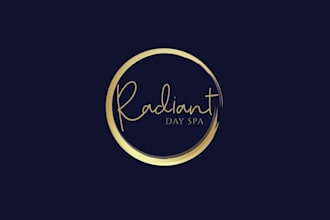 design modern word mark glows spa logo