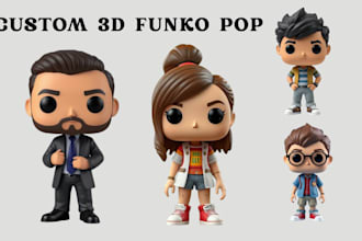 create 3d funko pop 3d bobblehead model funko pop vinyl 3d nendroid 3d figurine