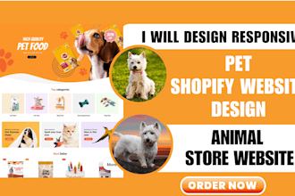 design pet store pet logo shopify design shopify website shopify manager store