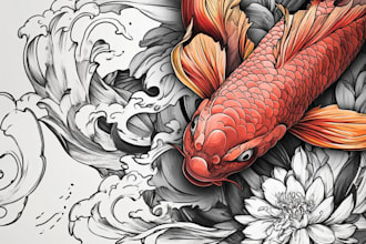 develop custom tattoo design, sketch