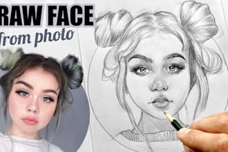 make your sketch fingure in pencil