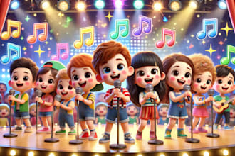 compose sing kids song nursery rhymes children song original melody