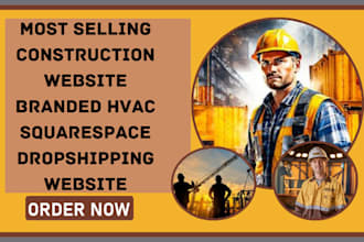 design construction, squarespace, hvac, roofing, plumbing, contractor website