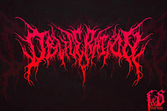 create an extreme death metal logo