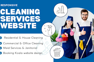 design cleaning service website, construction website, real estate idx business
