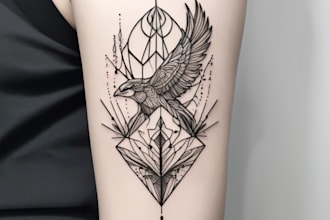 create minimal line art tattoo