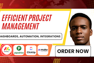 monday automation crm clickup asana make com notion dashboard project management