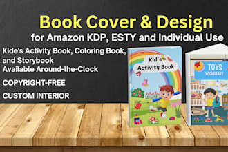 create book cover and colouring books custom design for KDP