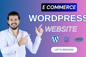 ecommerce website with wordpress or responsive website