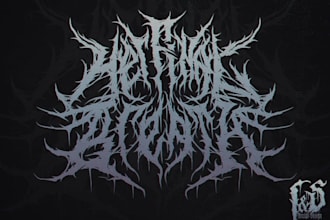 create unique black metal logo for your band