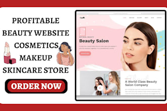 design beauty website cosmetic website salon website spa website