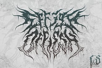 design a frostbitten black metal logo