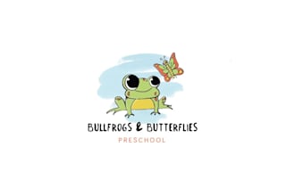 design awesome frog and butterfly logo
