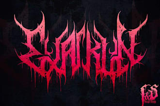 design a band logo with inverted crosses
