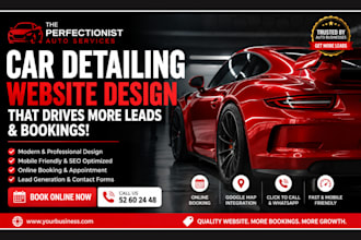 car detailing website auto detailing website car repair website car wash leads