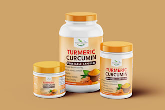 do attractive supplement label design and product packaging design