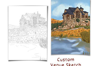 paint a custom wedding invitation, save the date, rsvp, menu