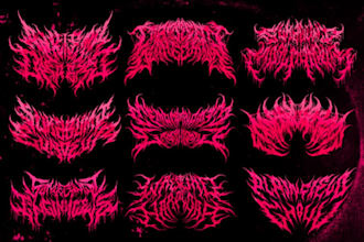 design death metal, black metal and heavy metal logo for your band