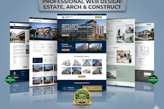 design professional real estate, architecture, and construction website for you