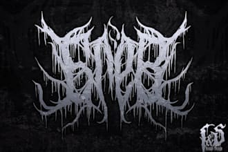 draw monogram band logo,music,metal,horror,clothing,hand drawn