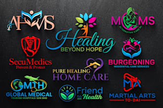 design a unique medical pharmacy healthcare dental wellness logo