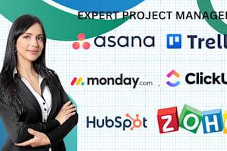 setup project management on asana trello mondaycom clickup hubspot zohocrm