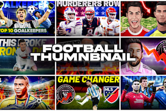 do viral football thumbnail for youtube impressive ai football thumbnail