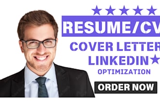 write and upgrade your professional resume, cv, cover letter and linkedin