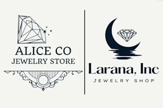 draw fashion, jewelry, boutique, minimalist logo for you