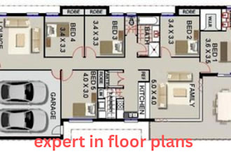 redesign residential floor plan and 2d drawings