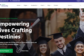 design a custom course platform or lms website for online school