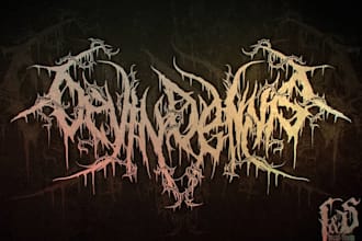 create dark chrome typography logo with metal, street urban