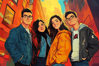 design a cartoon cover art, single, mixtape or album cover