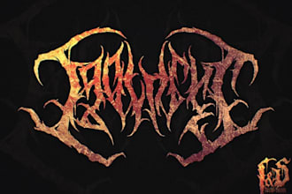 make a custom thrash metal logo
