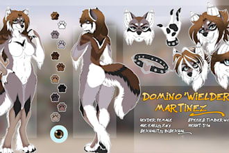 draw furry art furry reference sheet ref sheet of fursona character nsfw or sfw