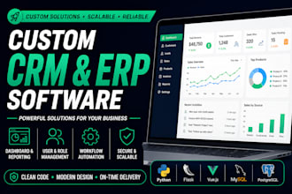 develop custom CRM erp and business management software