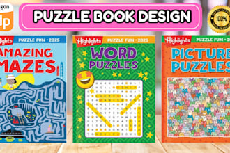 create sudoku word search maze and crossword activity puzzle book for kdp