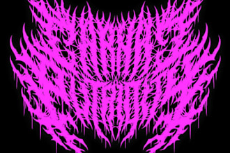 make awesome death metal, heavy metal, black metal font logo