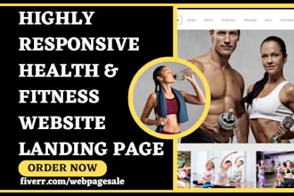 design yoga gym sports football workout health and fitness trainer website