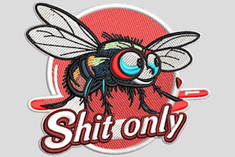 do embroidery logo digitizing, 3d puff, flat, convert to emb, pes, dst, in 1hour