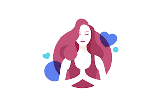 design awesome woman yoga love logo