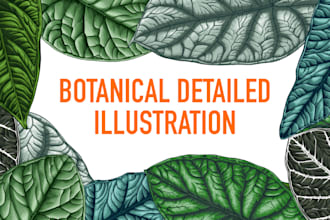draw realistic scientific botanical illustrations for you