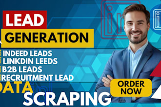 scrape recruitment leads,indeed jobs post,company info, emails
