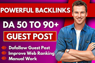 do SEO guest post service and publish article, premium backlinks with writing