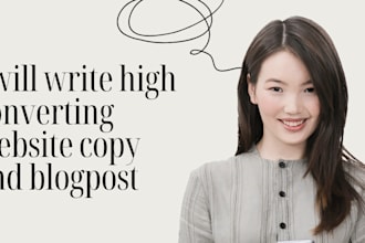 write high converting website copy and blog posts