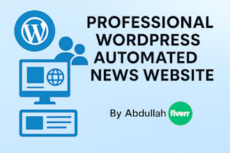 create professional wordpress automated news website for any niche