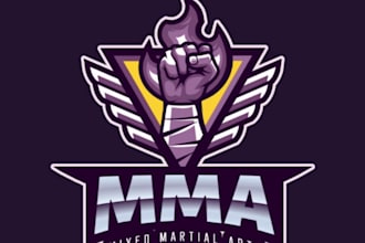 create a professional martial arts logo design for you