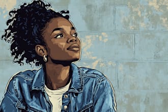 create awesome linocut portrait illustration for your