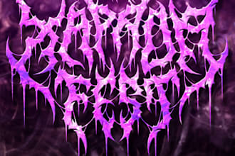 initial letter monogram logo for band,metal,deathcore,merchandise,clothing brand